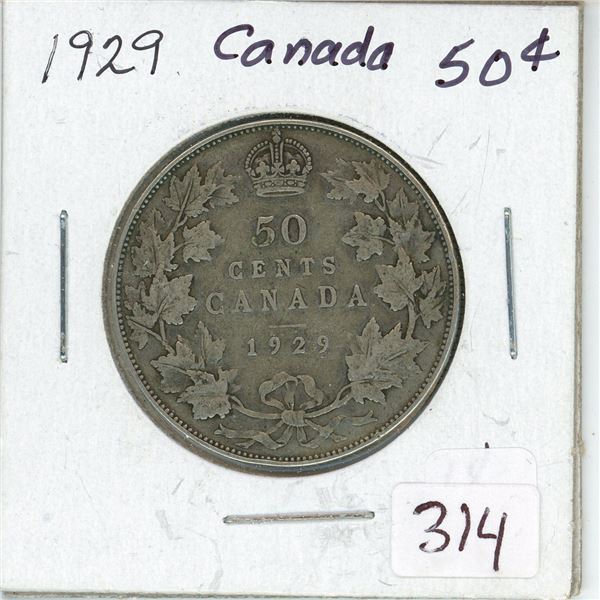 1929 Canada Silver 50¢