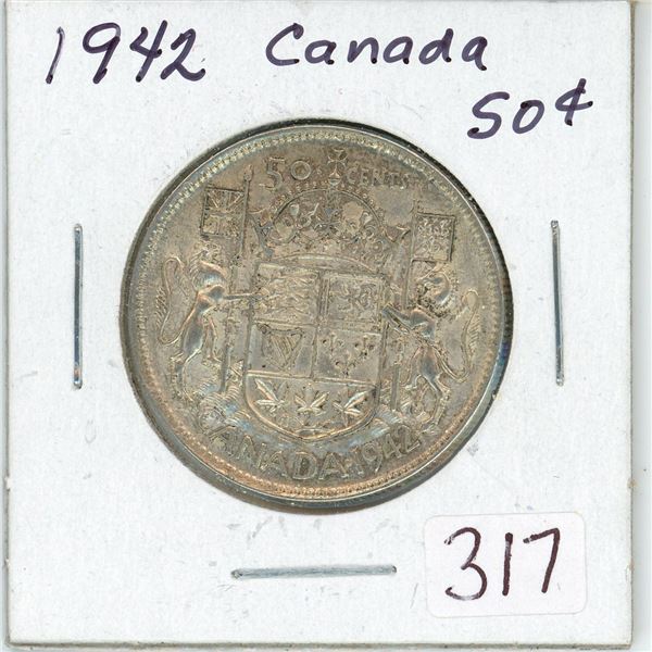 1942 Canada Silver 50¢