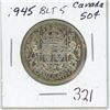 Image 1 : 1945 BLT 5 Canada Silver 50¢