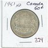 Image 1 : 1951 Narrow Date Canada Silver 50¢