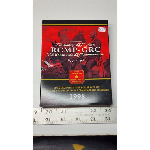 1873-1998 Canada .925 Sterling Silver Dollar RCMP Commemorative Gift Set