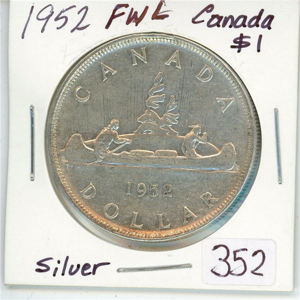 1952 FWL Canada Silver $1