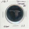 Image 2 : 1967 Canada Specimen Silver $1 (1.)