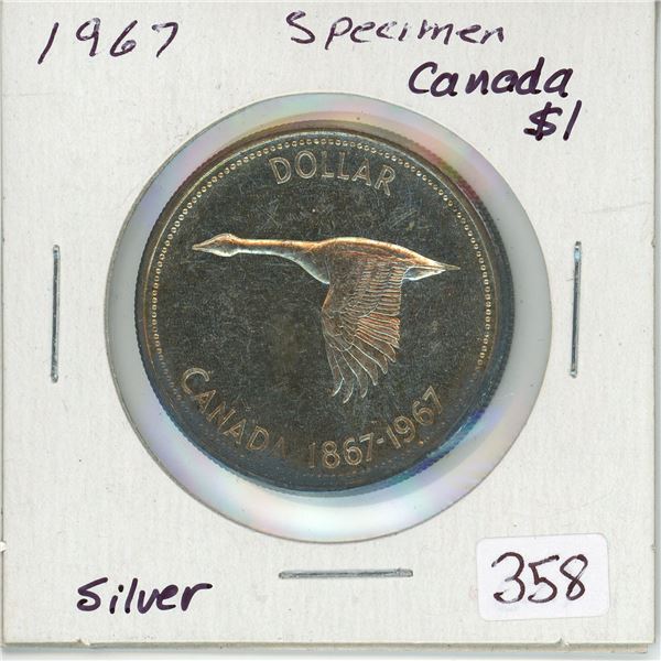 1967 Canada Specimen Silver $1 (2.)