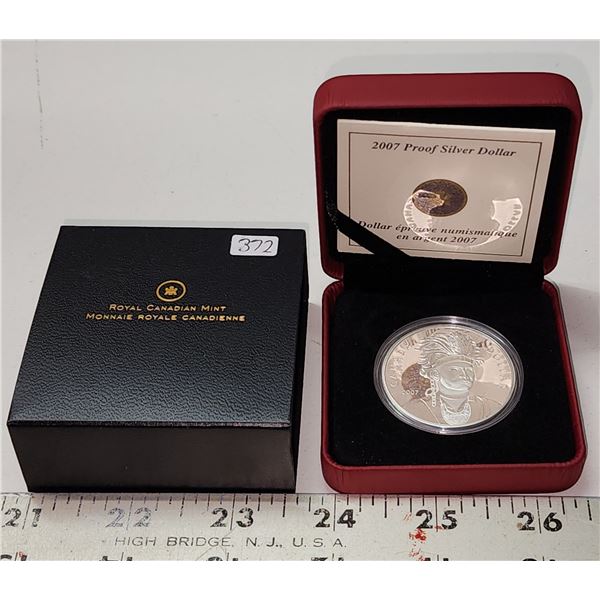 2007 Canada Sterling Silver Proof Dollar, Thayendanegea, COA