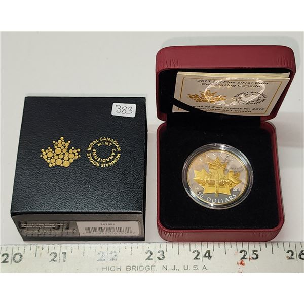2015 Canada Fine Silver Proof $10, Celebrating Canada, COA