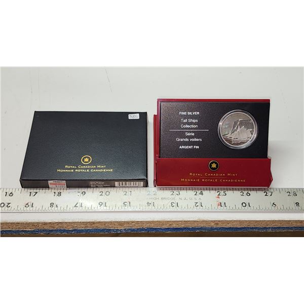 2006 Canada Fine Silver Proof $20, Tall Ships-Ketch (hologram), COA