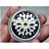 Image 2 : 2011 Canada Fine Silver Proof $20, Crystal Snowflake (Topaz), COA