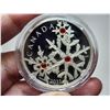 Image 2 : 2011 Canada Fine Silver Proof $20, Small Crystal Snowflakes (Hyacinth), COA
