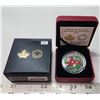 Image 1 : 2014 Canada Fine Silver Proof $20, Red Trillium with Crystal Dew Drops,  COA