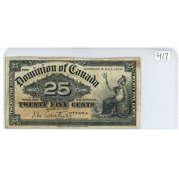 1900 Dominion of Canada Shiplaster, Courtney