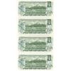 Image 3 : Lot of 4: 1973 Sequential Canada $1 bills, Crow/Bouey, # BAF 6863171-174