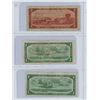 Image 2 : Lot of Three:  1954 Canada Devil's Face bills:  $1 Coyne/Towers # D/A 5930634, $1 Beattie/Coyne # M/