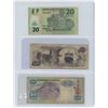 Image 20 : Binder of World Notes:  35 bills (approx. 16 countries incl. Guyana, Angola, Bahrain, Egypt, Nigeria