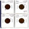 Image 1 : Set of 4 different Canadian Curved Clip Error Cents. Includes 1960, 1962, 1967 & 1970.