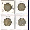 Image 2 : Lot of 4 Canadian George VI Silver 50 Cents. Includes 1949, 1950 Design in Zero, 1951 & 1952. Coins 