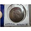 Image 3 : Lot of 20 French coins including Emperor Napoleon II 1854W 10 Centimes & 1855D 10 Centimes. Includes