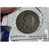Image 4 : Lot of 20 French coins including Emperor Napoleon II 1854W 10 Centimes & 1855D 10 Centimes. Includes
