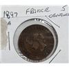 Image 6 : Lot of 20 French coins including Emperor Napoleon II 1854W 10 Centimes & 1855D 10 Centimes. Includes