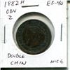 Image 1 : 1882H Canadian Victorian Large Cent. Obverse 2 (Double Chin). EF-40. Nice.