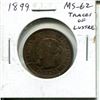 Image 1 : 1899 Canadian Victorian Large Cent. MS-62. Traces of Lustre. Nice.