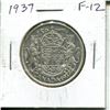 Image 1 : 1937 Canadian Silver 50 Cents. First issue of George VI. Key Date. Mintage of 192,016. F-12.