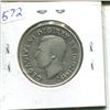 Image 2 : 1937 Canadian Silver 50 Cents. First issue of George VI. Key Date. Mintage of 192,016. F-12.