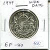Image 1 : 1949 Canadian Wide Date Silver 50 Cents. EF-40. Nice.