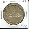 Image 1 : 1961 Silver Dollar. MS-60. Nice.