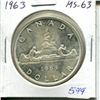 Image 1 : 1963 Silver Dollar. MS-63. Nice.