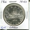 Image 1 : 1966 Silver Dollar. MS-63. Cameo. Nice.