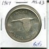 Image 1 : 1967 Silver Dollar. Centennial Canada Goose. MS-63. Nice.