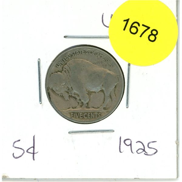 1925 US Buffalo Nickel