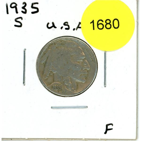 1935S US Buffalo Nickel