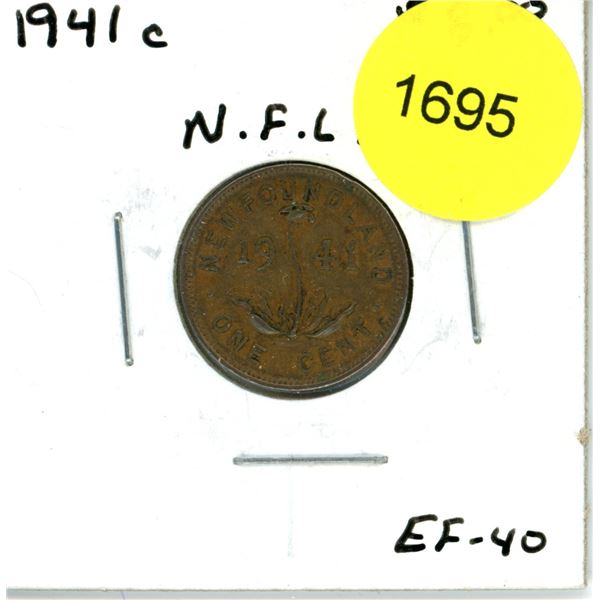 1941 Newfoundland One Cent Coin
