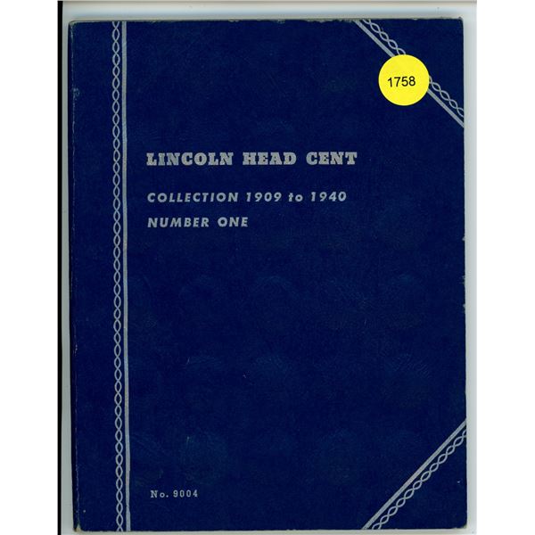 1909-1940 Blue Whitman Folder Lincoln Coin Set
