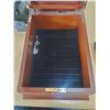 Image 2 : Empty Mahogany Coin Display Case with Glass Top