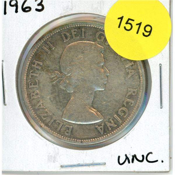 1963 Canadian Silver Dollar