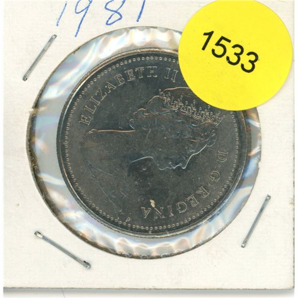 1981 Canadian Nickel Dollar