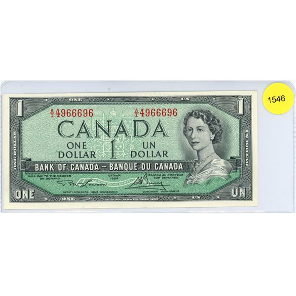 1954 Canadian One Dollar Bill