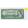 Image 1 : 1954 Canadian One Dollar Bill