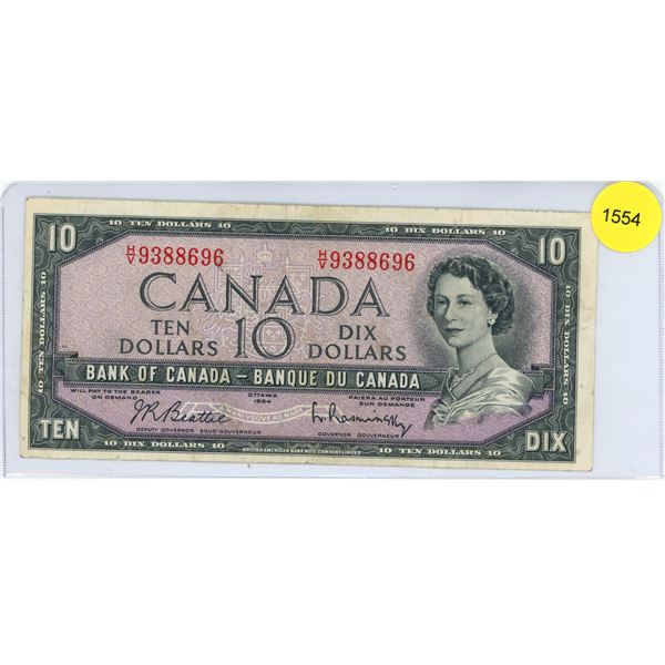 1954 Canadian Ten Dollar Bill