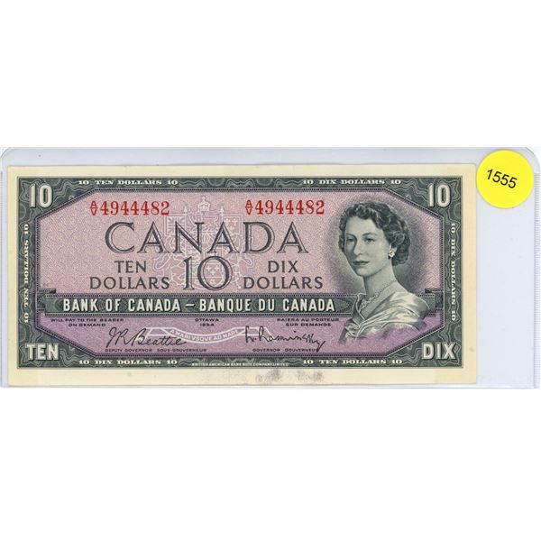 1954 Canadian Ten Dollar Bill