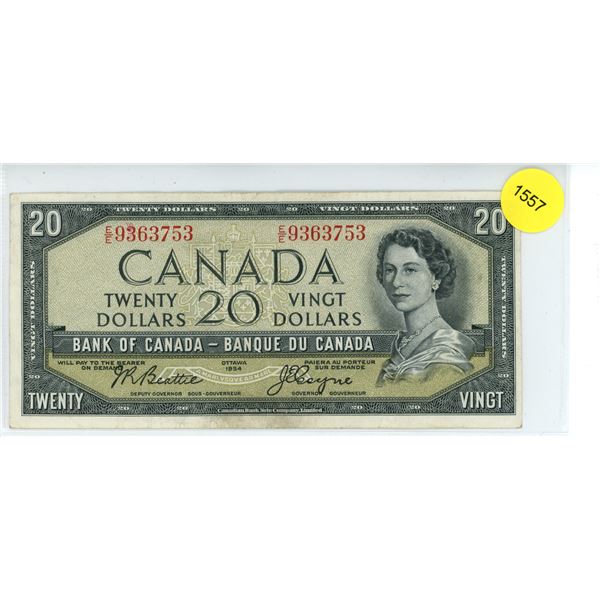 1954 Canadian Twenty Dollar Bill