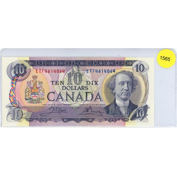 1971 Canadian Ten Dollar Bill