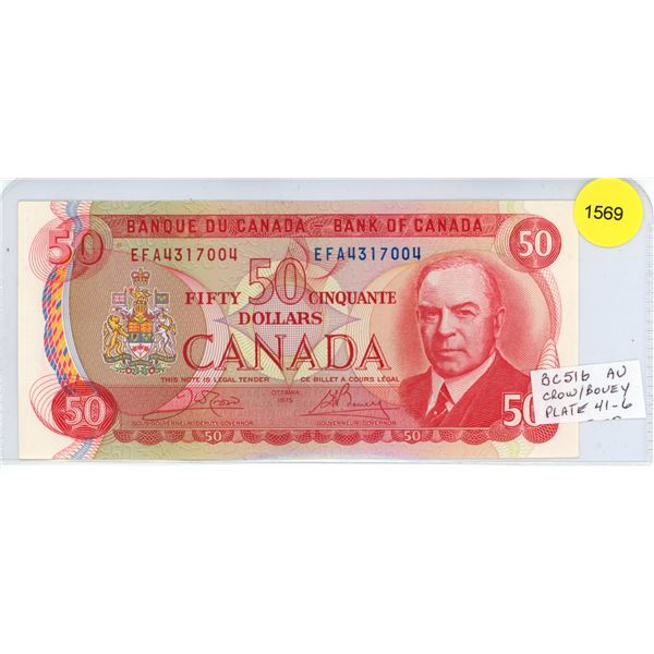 1975 Canadian Fifty Dollar Bill