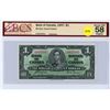 Image 1 : 1937 BCS Graded Canadian One Dollar Bill