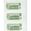 Image 2 : Sheet of 3 1973 Canadian One Dollar Bills
