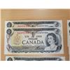 Image 2 : Sheet of 16 1973 Canadian One Dollar Bills in Sequences
