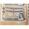 Image 4 : Sheet of 16 1973 Canadian One Dollar Bills in Sequences